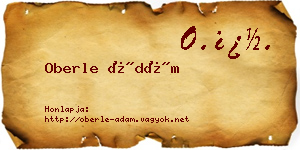 Oberle Ádám névjegykártya