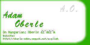 adam oberle business card